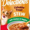 Delectables Lickable Treat Stew Wet Cat Treat with Real Chicken & Tuna