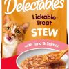 Delectables Lickable Treat Stew Wet Cat Treat with Real Chicken & Tuna