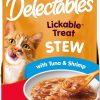 Delectables Lickable Treat Stew Wet Cat Treat with Real Chicken & Tuna