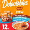 Delectables Lickable Treat Stew Wet Cat Treat with Real Chicken & Tuna