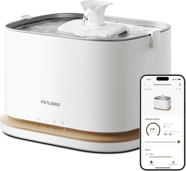 PETLIBRO Upgrade Cat Water Fountain, Cordless  Battery