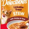 Delectables Lickable Treat Stew Wet Cat Treat with Real Chicken & Tuna
