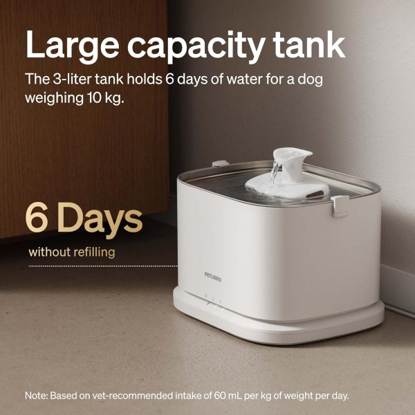 PETLIBRO Quiet Dog Water Fountain Stainless Steel Tray