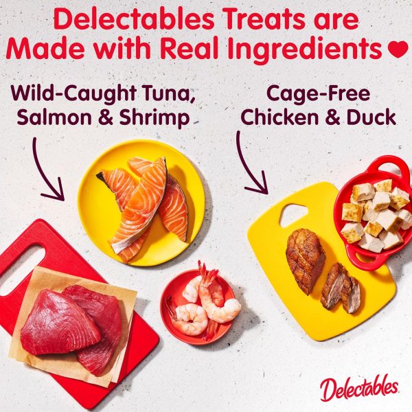Delectables Lickable Treat Stew Wet Cat Treat with Real Chicken & Tuna