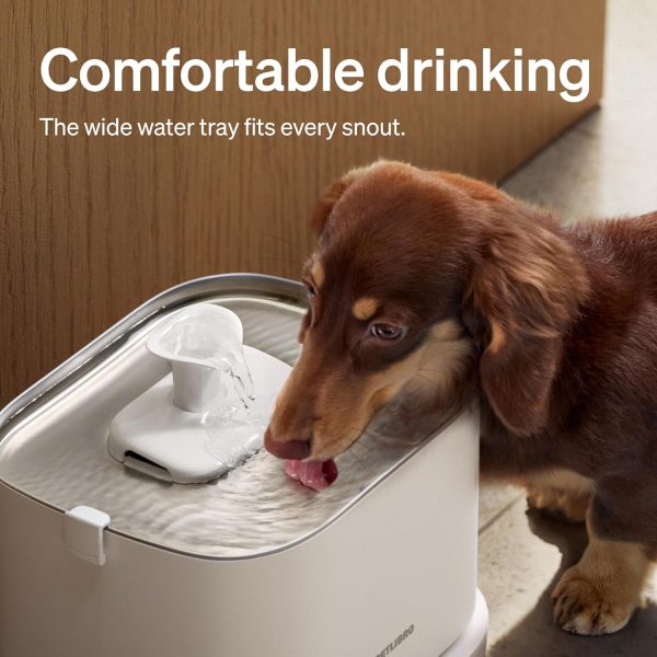 PETLIBRO Quiet Dog Water Fountain Stainless Steel Tray