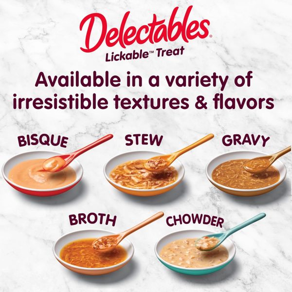 Delectables Lickable Treat Stew Wet Cat Treat with Real Chicken & Tuna