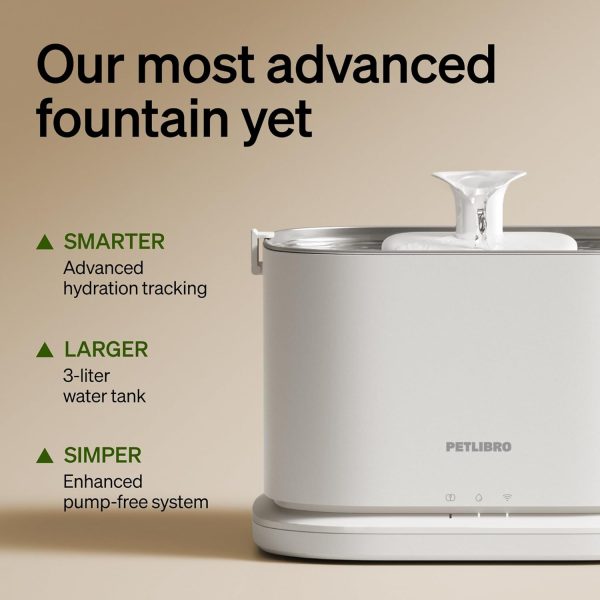 PETLIBRO Quiet Dog Water Fountain Stainless Steel Tray