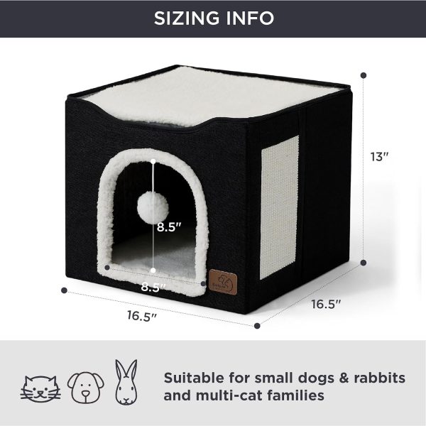 0123 Bedsure Cat Beds for Indoor Cats - Large Cat Cave for Pet