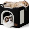 123 Bedsure Cat Beds for Indoor Cats - Large Cat Cave for Pet