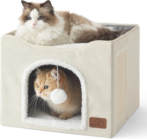 475897 Bedsure Cat Beds for Indoor Cats - Large Cat Cave for Pet