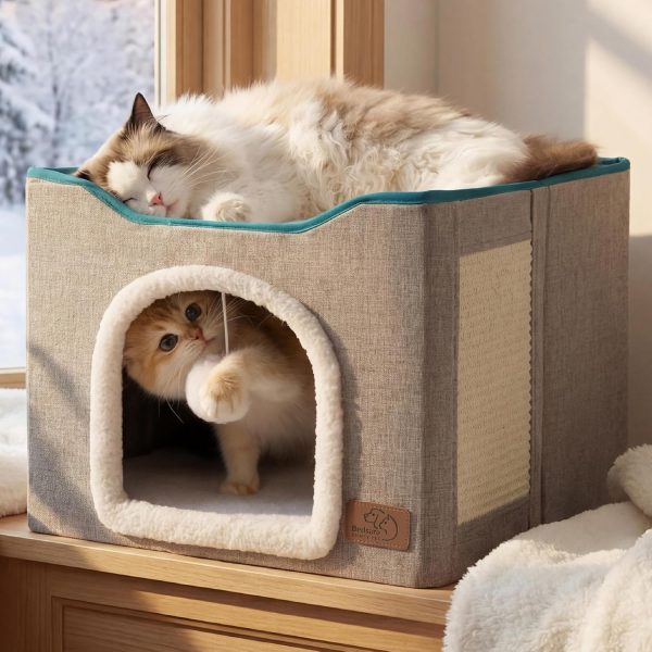 product_image_01 Bedsure Cat Beds for Indoor Cats - Large Cat Cave for Pet