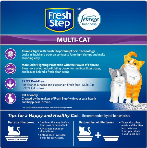 Fresh Step Advanced Odor Shield Multi Cat Clumping Litter with