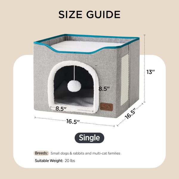 product_image_61 Bedsure Cat Beds for Indoor Cats - Large Cat Cave for Pet