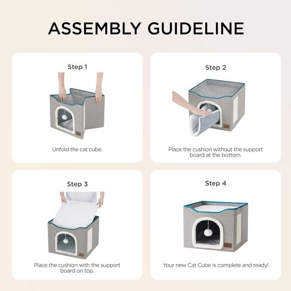 product_image_71 Bedsure Cat Beds for Indoor Cats - Large Cat Cave for Pet
